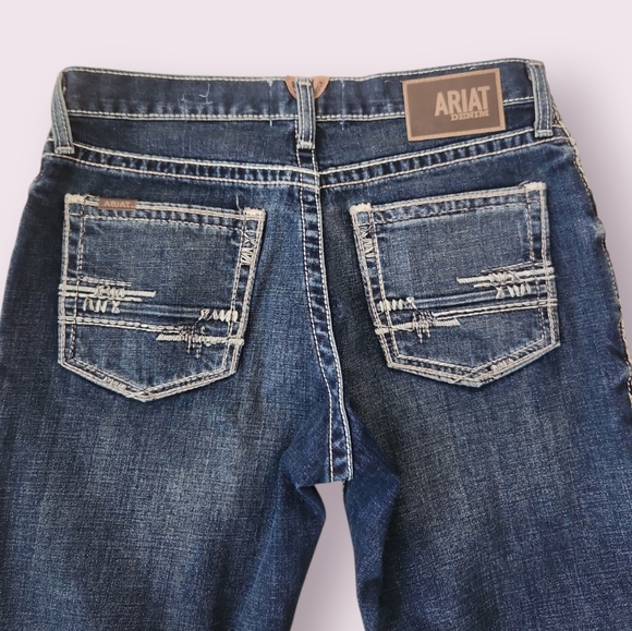 Ariat M4 Adkins Relaxed Boot Cut Jeans Turnout Wash Size 34 - Picture 4 of 11